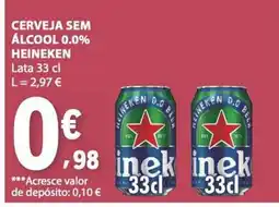 E.Leclerc Cerveja sem álcool heineken promoção