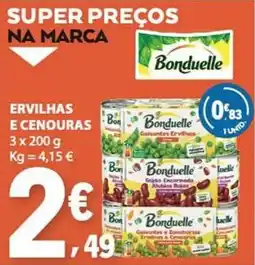 E.Leclerc Ervilhas e cenouras bonduelle promoção