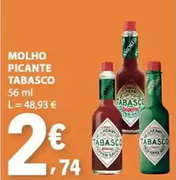 E.Leclerc molho picante tabasco promoção