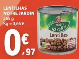 E.Leclerc lentilhas notre jardin promoção