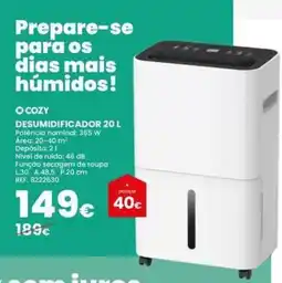 Casa Peixoto Cozy desumidificador 20 l promoção