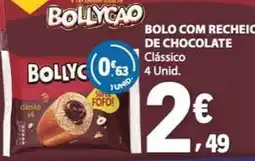 E.Leclerc Bollycao bolo com recheio de chocolate clássico promoção