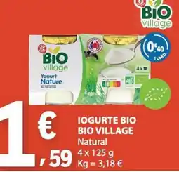E.Leclerc Iogurte bio bio village natural promoção