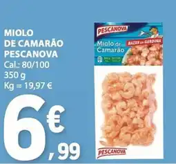 E.Leclerc miolo de camarão pescanova promoção