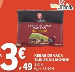E.Leclerc Kebab de vaca tables du monde promoção