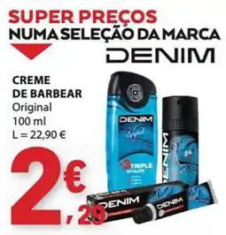 E.Leclerc creme de barbear original denim promoção