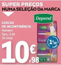 E.Leclerc Cuecas de incontinência homem depend promoção