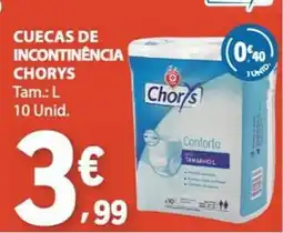 E.Leclerc Cuecas de incontinência chorys promoção