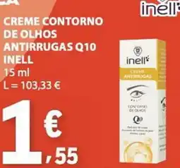 E.Leclerc creme contorno de olhos antirrugas q10 inell promoção
