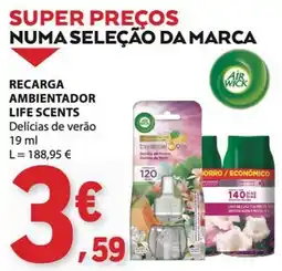 E.Leclerc Air Wick recarga ambientador life scents delícias de verão promoção
