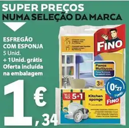E.Leclerc esfregão com esponja fino promoção