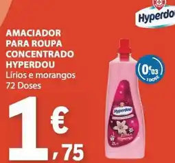 E.Leclerc amaciador para roupa concentrado hyperdou lírios e morangos promoção