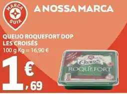 E.Leclerc Queijo roquefort dop les croisés promoção