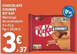 E.Leclerc Chocolate chunky kit kat manteiga de amendoim promoção