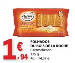 E.Leclerc folhados caramelizados du bois de la roche promoção