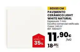 Casa Peixoto Pavimento cerâmico light white natural promoção