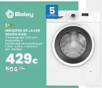 Máquina de lavar roupa 8 kg balay