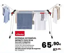 Casa Peixoto Vileda estendal extensível infinity flex 30 m promoção