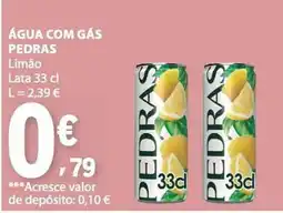 E.Leclerc Água com gás pedras limão promoção