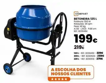 Compakt betoneira 125 l