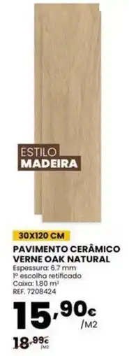 Casa Peixoto Pavimento cerâmico verne oak natural promoção