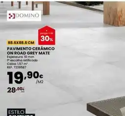Casa Peixoto Domino pavimento cerâmico on road grey mate promoção