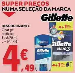 E.Leclerc Gillette desodorante clear gel arctic ice promoção