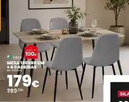 Casa Peixoto Mesa 120x80 cm + 4 cadeiras promoção