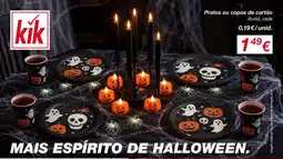 kik Pratos ou copos de cartão promoção