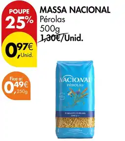 Pingo Doce Massa nacional pérolas promoção