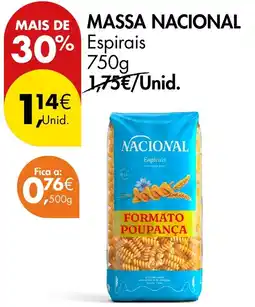Pingo Doce massa nacional espirais promoção