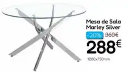 Hiper Centro do Móvel Mesa de Sala Marley Silver promoção