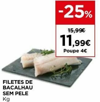 El Corte Inglés Filé de bacalhau promoção