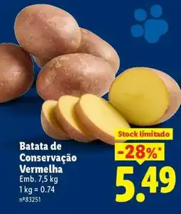 Lidl Batata de Conservação Vermelha promoção