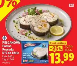 Lidl PESCANOVA Postas Pescada nº5 do Chile promoção