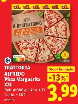 Lidl TRATTORIA ALFREDO Pizza Marguerita XXL promoção