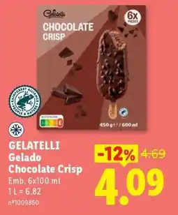 Lidl GELATELLI Gelado Chocolate Crisp promoção