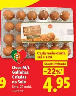 Lidl Ovos M/L promoção