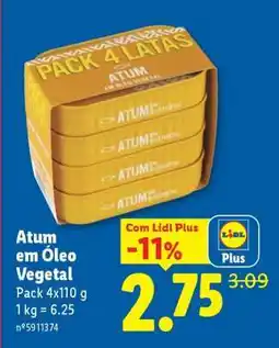 Lidl Atum em Óleo Vegetal promoção