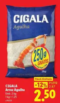Lidl Cigala Arroz Agulha promoção