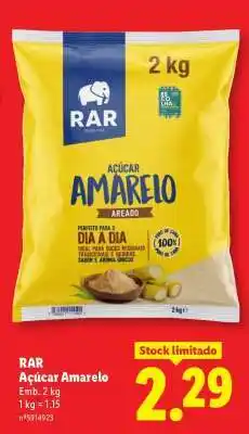 Lidl RAR Açúcar Amarelo promoção
