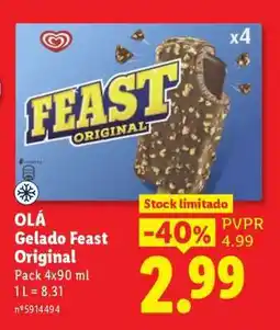 Lidl OLÁ Gelado Feast Original promoção