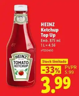 Lidl HEINZ Ketchup Top Up promoção