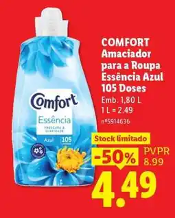 Lidl COMFORT Amaciador para a Roupa Essência Azul 105 Doses promoção