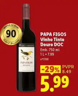Lidl Papa Figos Vinho Tinto Douro DOC promoção