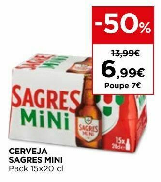 El Corte Inglés Cerveja sagres mini promoção