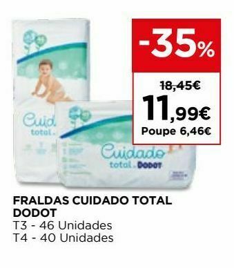 El Corte Inglés Fraldas dodot promoção