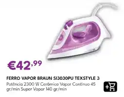 Radio Popular ferro vapor braun si3030pu texstyle 3 promoção