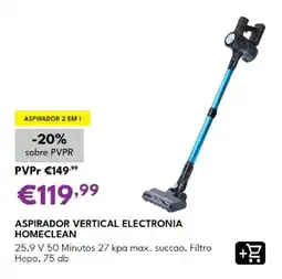 Radio Popular aspirador vertical electronia homeclean promoção