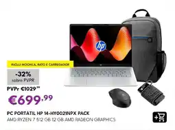 Radio Popular pc portátil hp 14-hy0021npx pack promoção